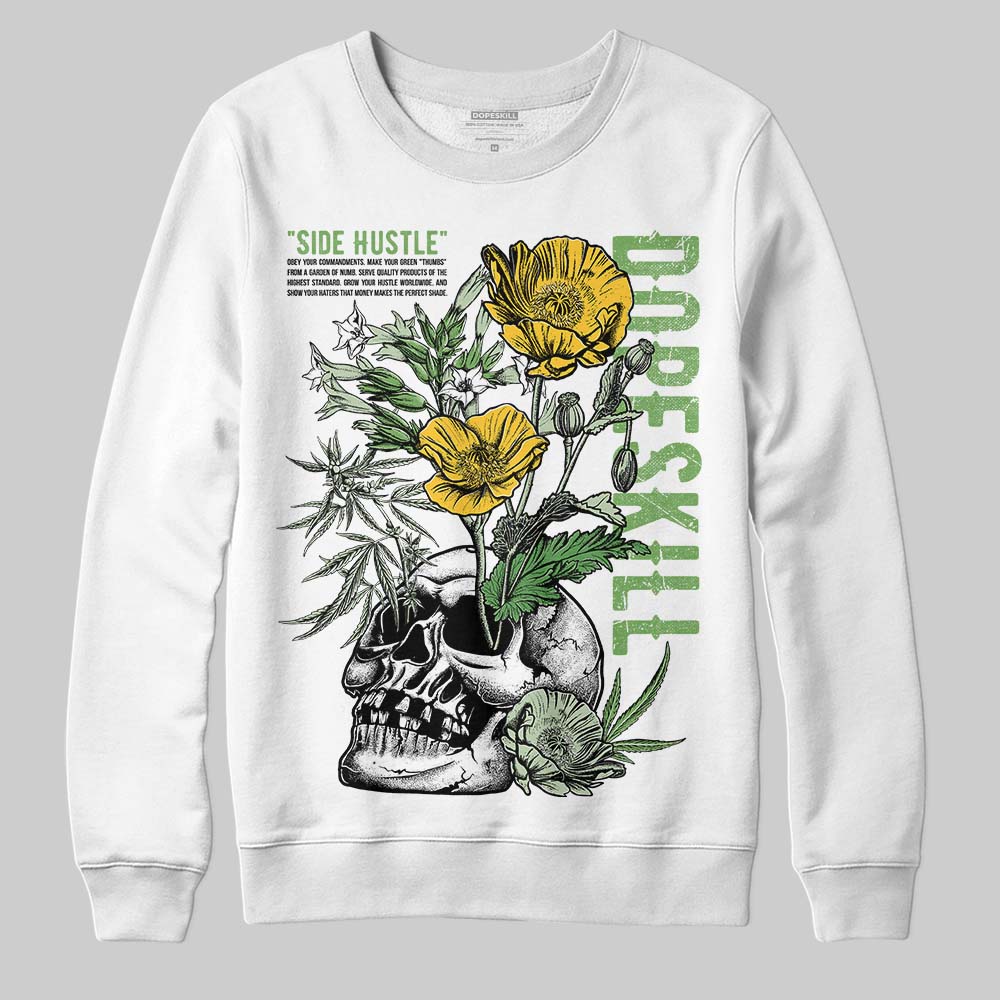 Jordan 4 WMNS “Seafoam” (2025) DopeSkill Sweatshirt Side Hustle Graphic Streetwear - White