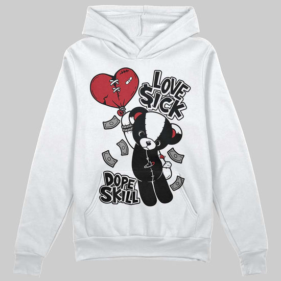 Jordan 14 Retro ‘Black Toe’ DopeSkill Hoodie Sweatshirt Love Sick Graphic Streetwear - White