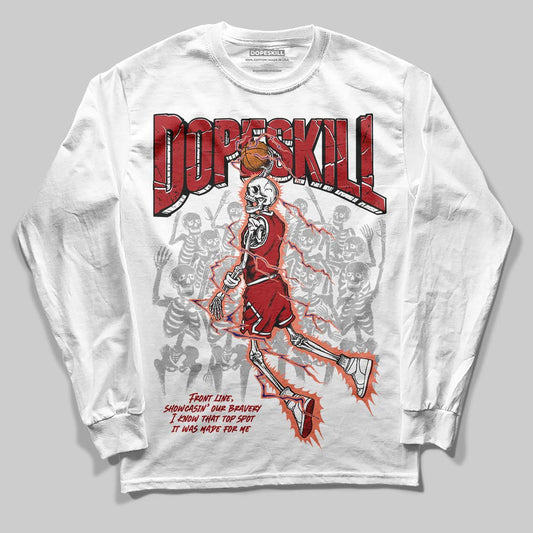 Jordan 1 High OG Rare Air “Cinnabar” DopeSkill Long Sleeve T-Shirt Thunder Dunk Graphic Streetwear - White