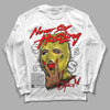 Jordan 4 Thunder DopeSkill Long Sleeve T-Shirt Never Stop Hustling Graphic Streetwear - White 