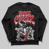 Jordan 4 “Sierra Red" DopeSkill Long Sleeve T-Shirt Paper Chaser Boy Graphic Streetwear - Black