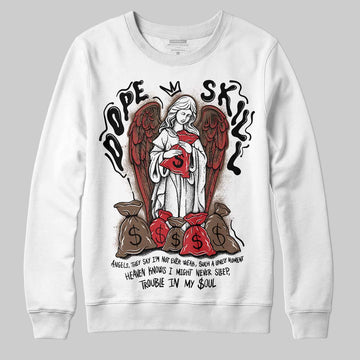 Jordan 9 'Olive' DopeSkill Sweatshirt Angels Graphic Streetwear - White