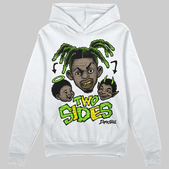 Neon Green Sneakers DopeSkill Hoodie Two Sides Graphic Streetwear - White
