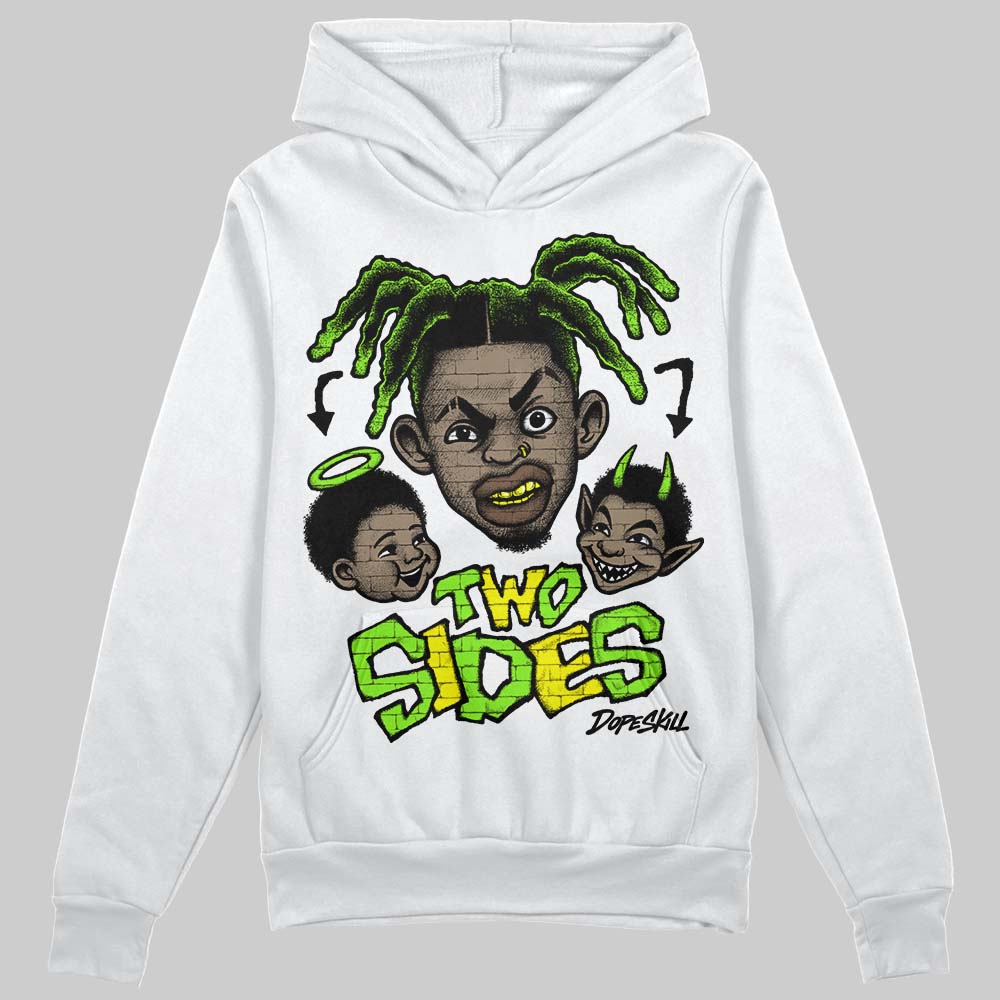 Neon Green Sneakers DopeSkill Hoodie Two Sides Graphic Streetwear - White