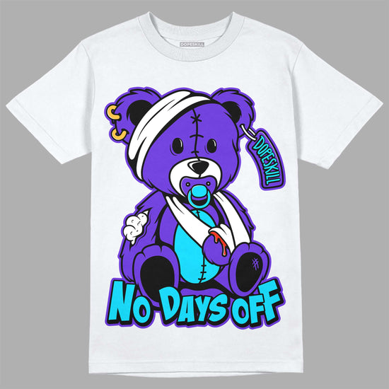 Jordan 6 "Aqua" DopeSkill T-Shirt Hurt Bear Graphic Streetwear - White 