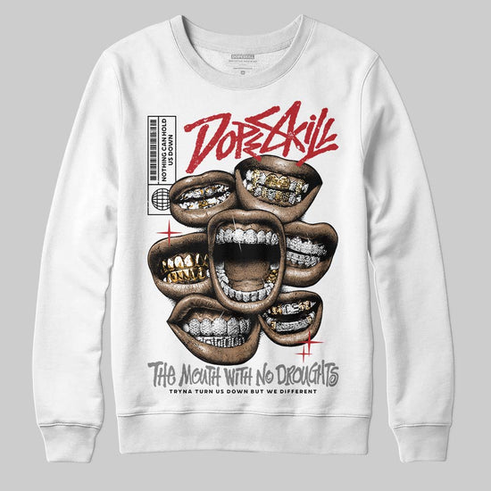 Jordan 8 Retro Bugs Bunny (2025) DopeSkill Sweatshirt The Mouth With No Droughts Graphic Streetwear - White