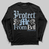 Jordan 40 “Blue Suede” DopeSkill Long Sleeve T-Shirt Protect Me From Evil Graphic Streetwear - Black
