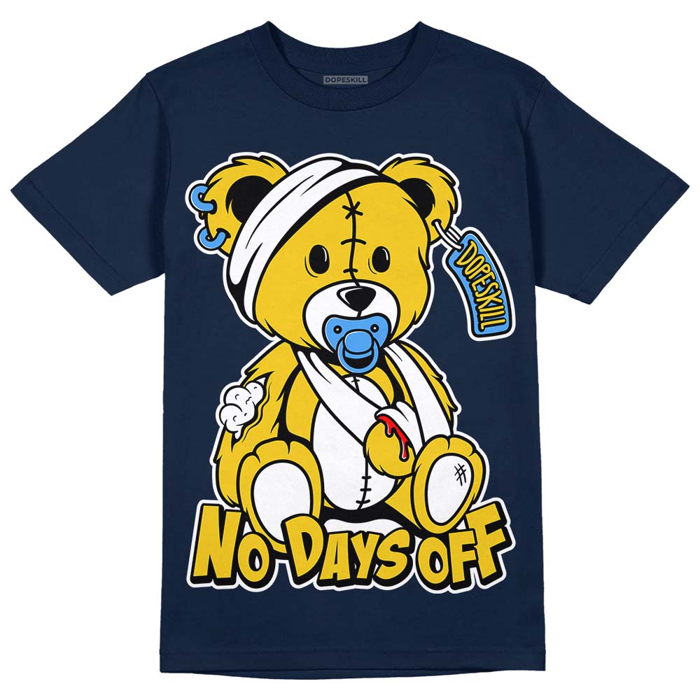 Dunk Low Vintage “Michigan” DopeSkill Midnight Navy T-Shirt Hurt Bear Graphic Streetwear