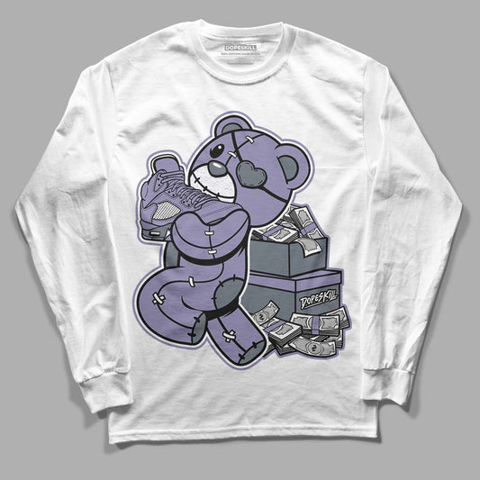 Jordan 5 Retro Low Indigo Haze DopeSkill Long Sleeve T-Shirt Bear Steals Sneaker Graphic Streetwear - White 