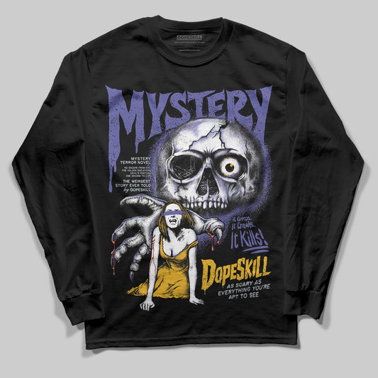 Jordan 4 Retro Lakers DopeSkill Long Sleeve T-Shirt Mystery Ghostly Grasp Graphic Streetwear - Black