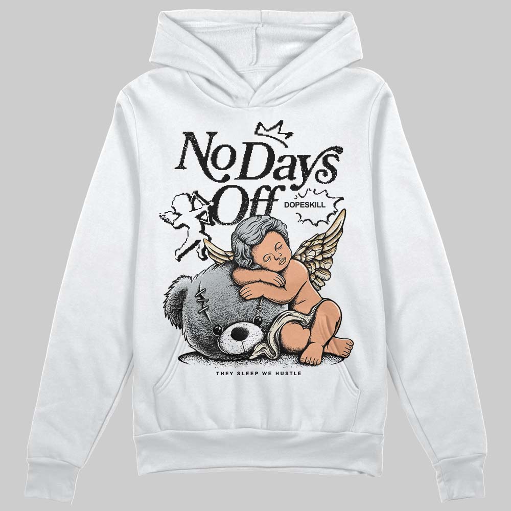 Jordan 5 Retro Reverse Metallic DopeSkill Hoodie Sweatshirt New No Days Off Graphic Streetwear - White