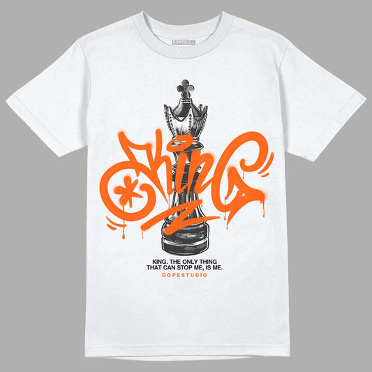 Jordan 12 Retro Brilliant Orange DopeSkill T-Shirt King Chess Graphic Streetwear - White