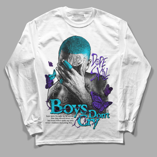 Jordan 6 "Aqua" DopeSkill Long Sleeve T-Shirt Boys Don't Cry Graphic Streetwear - White 