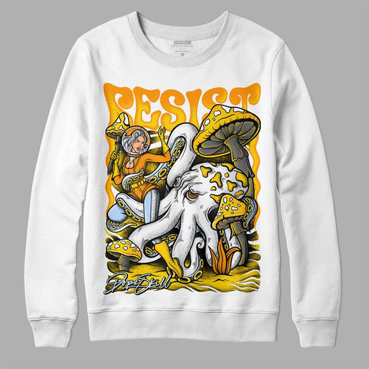 Jordan 6 “Yellow Ochre” DopeSkill Sweatshirt Resist Graphic Streetwear - White