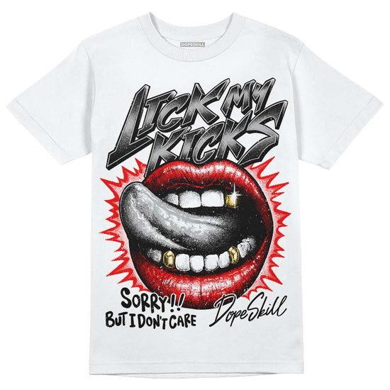 Dunk Low Panda White Black DopeSkill T-Shirt Lick My Kicks Graphic Streetwear - White