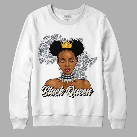 Jordan 1 Retro Low OG Black Cement DopeSkill Sweatshirt Black Queen Graphic Streetwear - White