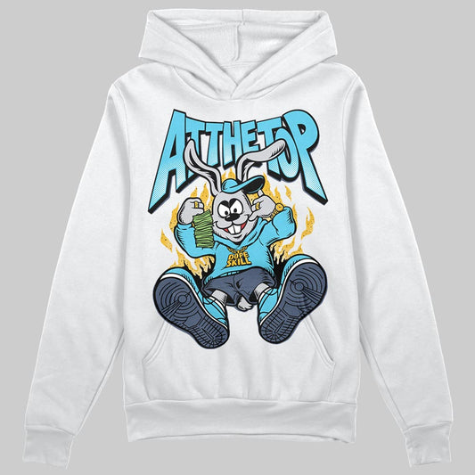 Jordan 11 Retro Gamma Blue (2025) DopeSkill Hoodie Sweatshirt At The Top Graphic Streetwear - White