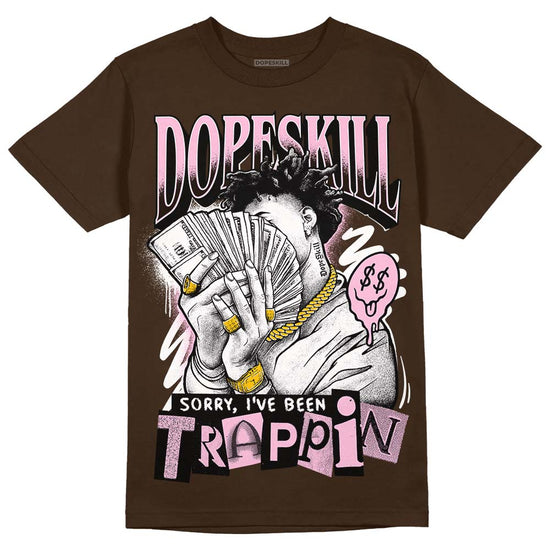 Jordan 11 Retro Neapolitan DopeSkill Velvet Brown T-shirt Sorry I've Been Trappin Graphic Streetwear