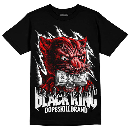 Black and White Sneakers DopeSkill T-Shirt Black King Graphic Streetwear - Black