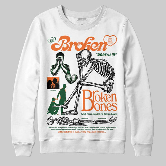 SoleFly x Air Jordan 3 “Fruits Of Our Labor” DopeSkill Sweatshirt Broken Bones Graphic - White