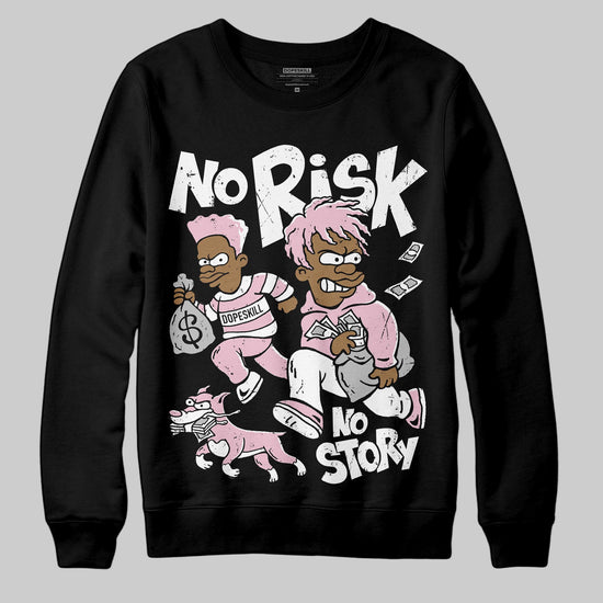 Jordan 5 OG “35th Anniversary” DopeSkill Sweatshirt No Risk No Story Graphic Streetwear - Black