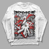 Jordan 2 Retro "Black Cement" DopeSkill Long Sleeve T-Shirt Resist Graphic Streetwear - White