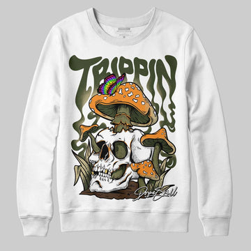 Olive Sneakers DopeSkill Sweatshirt Trippin Graphic Streetwear - WHite