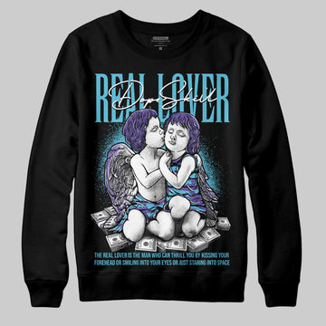 Jordan 8 Retro 'Aqua' 2025 DopeSkill Sweatshirt Real Lover Graphic Streetwear - Black