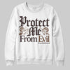 SoleFly x Air Jordan 12 Retro SP 'Cafecito/Baroque Brown' DopeSkill Sweatshirt Protect Me From Evil Graphic Streetwear - White