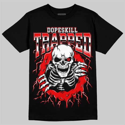 AJ 9 Chile Red DopeSkill T-Shirt Trapped Halloween Graphic