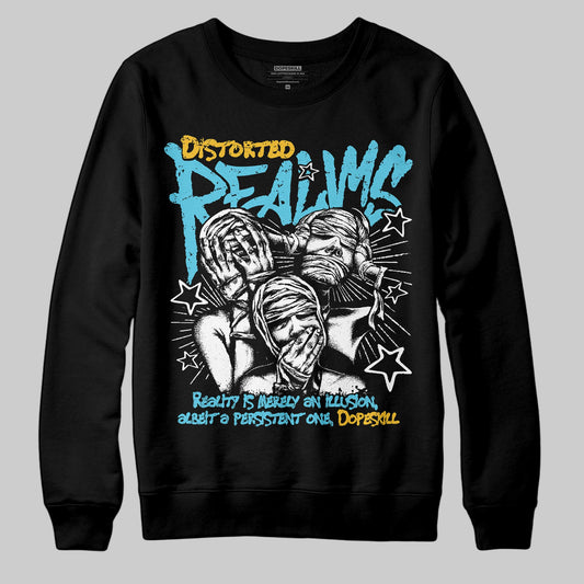 Jordan 11 Retro Gamma Blue (2025) DopeSkill Sweatshirt Distorted Realms Graphic Streetwear - black
