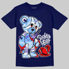 AJ 6 University Blue DopeSkill College Navy T-Shirt Broken Heart Graphic