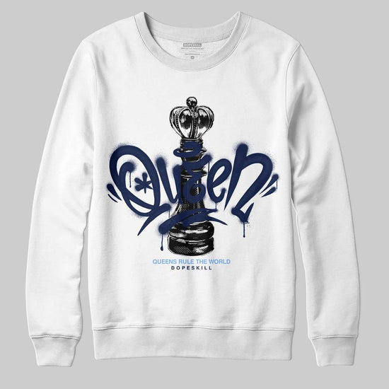 Jordan 5 Midnight Navy DopeSkill Sweatshirt Queen Chess Graphic Streetwear