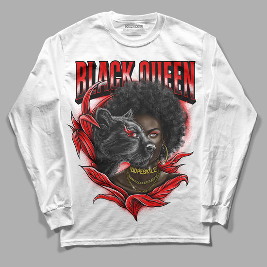 Jordan 1 Retro High OG "Satin Bred" DopeSkill Long Sleeve T-Shirt New Black Queen Graphic Streetwear - White