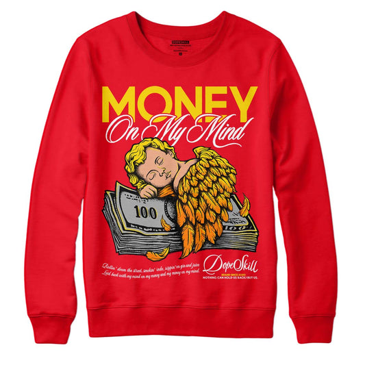 Jordan 4 Red Thunder DopeSkill Red Sweatshirt MOMM Graphic Streetwear