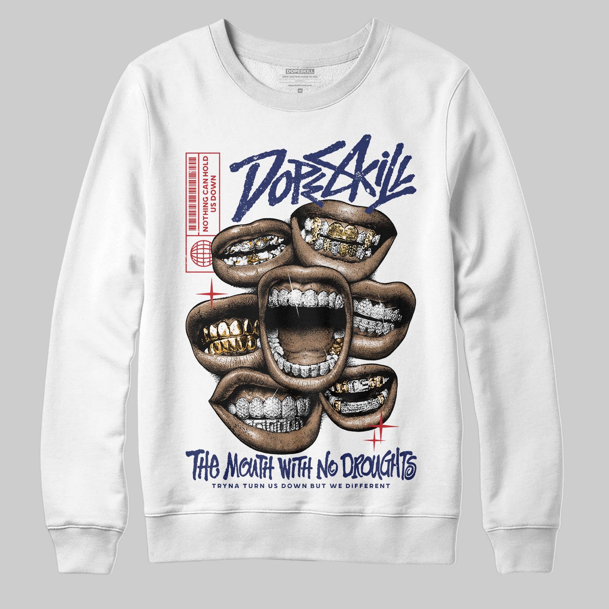 Jordan 11 “Rare Air” DopeSkill Sweatshirt The Mouth With No Droughts Graphic Streetwear