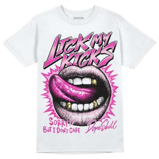 Dunk Low GS 'Triple Pink' DopeSkill T-Shirt Lick My Kicks Graphic Streetwear - White