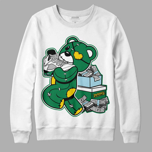 Jordan 5 “Lucky Green” DopeSkill Sweatshirt Bear Steals Sneaker Graphic Streetwear - White 