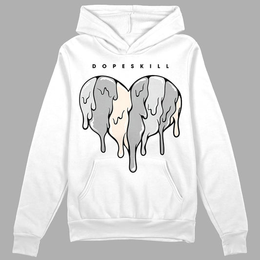 Dunk Low Cool Grey DopeSkill Hoodie Sweatshirt Slime Drip Heart Graphic Streetwear - WHite