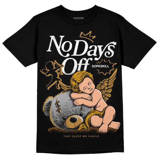 Jordan 13 Wheat 2023 DopeSkill T-Shirt New No Days Off Graphic Streetwear - Black