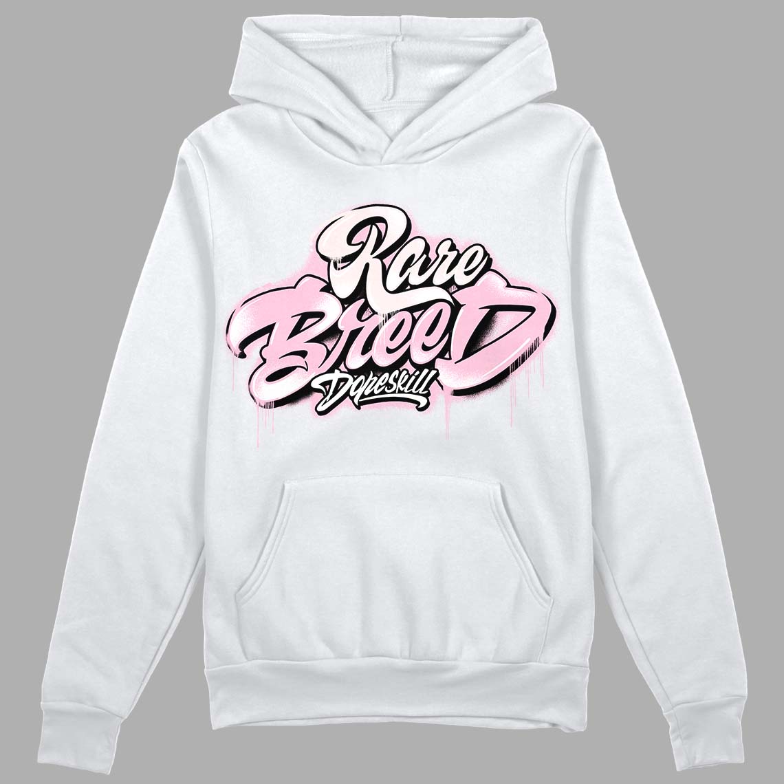 Dunk Low LX Pink Foam DopeSkill Hoodie Sweatshirt Rare Breed Type Graphic Streetwear - White