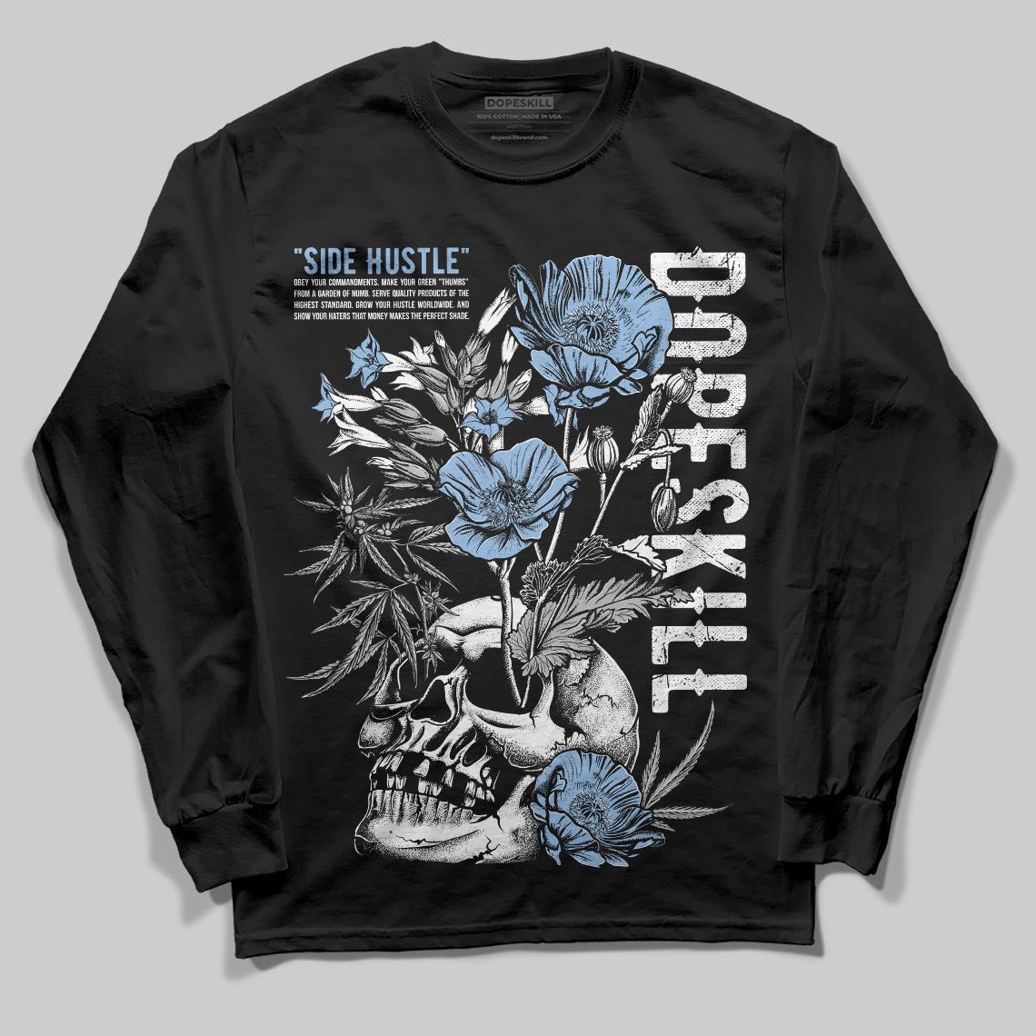 Asics Gel-Cumulus 16 Wash/Independence Blue DopeSkill Long Sleeve T-Shirt Side Hustle Graphic Streetwear - Black