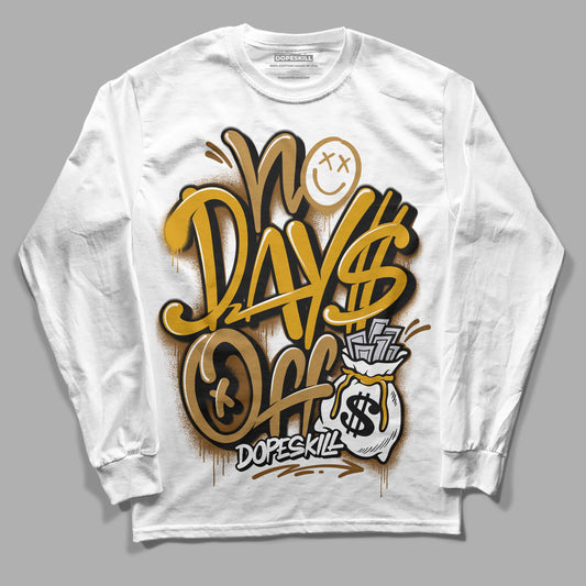 Jordan 13 Wheat 2023 DopeSkill Long Sleeve T-Shirt No Days Off Graphic Streetwear - WHite