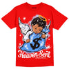 Jordan 11 Retro Cherry DopeSkill Varsity Red T-Shirt Heaven Sent Graphic Streetwear