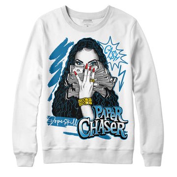 Jordan 4 Retro Military Blue DopeSkill Sweatshirt NPC Graphic Streetwear - White