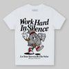 Black and White Sneakers DopeSkill Toddler Kids T-shirt Work Hard In Silence Graphic Streetwear - White 