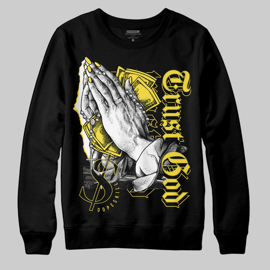 Jordan 11 Low 'Yellow Snakeskin' DopeSkill Sweatshirt Trust God Graphic Streetwear - Black