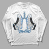 Jordan 9 Powder Blue DopeSkill Long Sleeve T-Shirt Breathe Graphic Streetwear - White