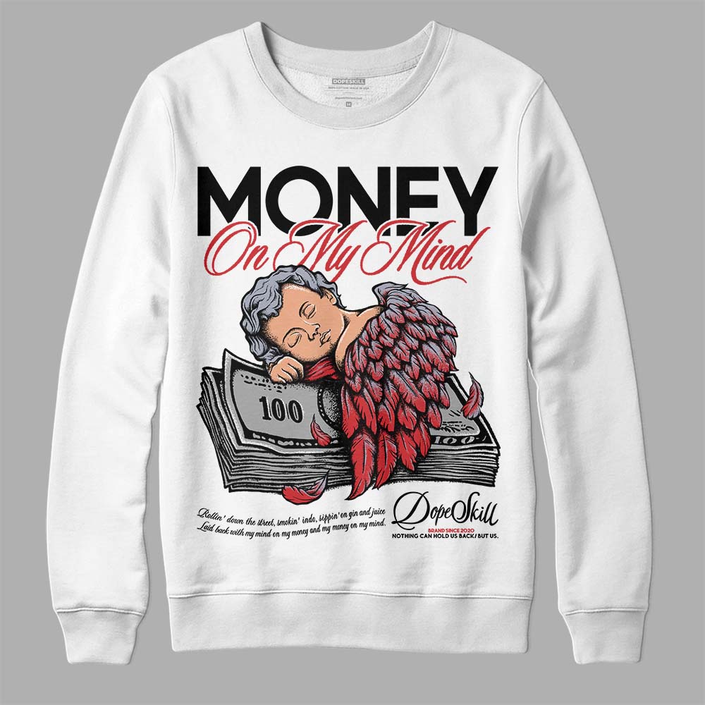 Jordan 4 “Bred Reimagined” DopeSkill Sweatshirt MOMM Graphic Streetwear - White