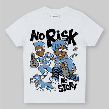 Jordan 12 Retro 'Melo' DopeSkill Toddler Kids T-shirt No Risk No Story Graphic Streetwear - White